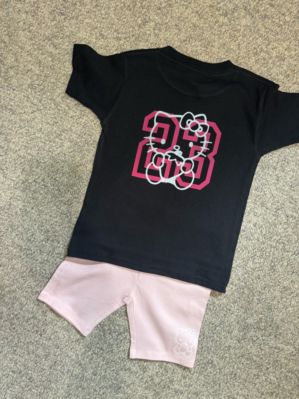 Hello Kitty Kids Black & Light Pink Matching Set